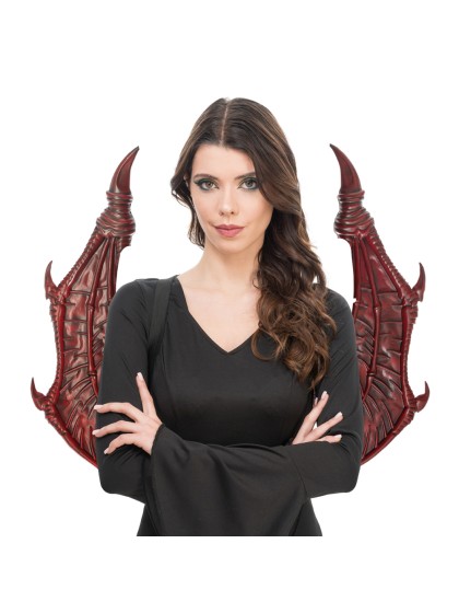 AILES DE DEMON MOUSSE ROUGE 74CM X 62CM X 3CM