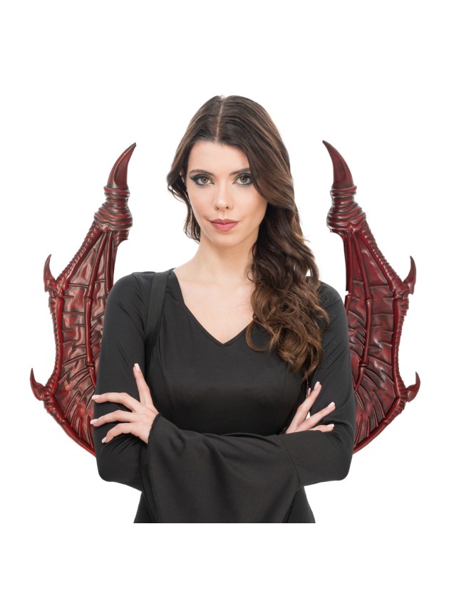 AILES DE DEMON MOUSSE ROUGE 74CM X 62CM X 3CM