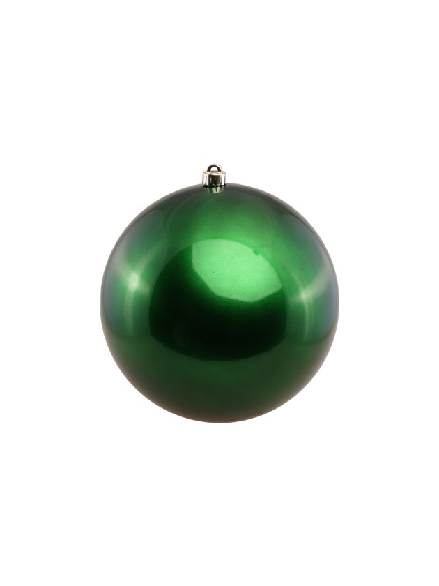 BOULE DE NOEL PLASTIQUE RIGIDE EFFET SATINE VERT DIA 25CM