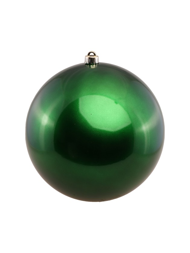 BOULE DE NOEL PLASTIQUE RIGIDE EFFET SATINE VERT DIA 30CM