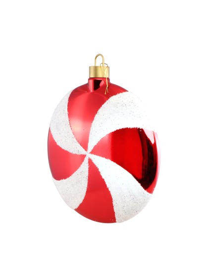 BOULE DE NOEL XL A SUSPENDRE CANDY STRIPES 38.1CM X 7.6CM X 48CM