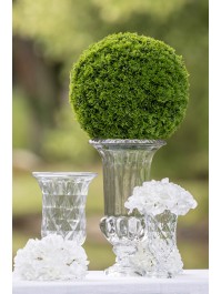 BOULE DECO CYPRES VERT A ASSEMBLER DIA 33CM