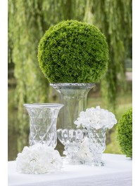 BOULE DECO CYPRES VERT A ASSEMBLER DIA 33CM