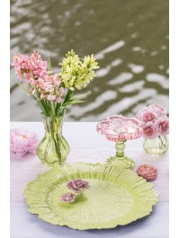 SOUS-ASSIETTE PP RELIEF FLORA VERT NENUPHAR DIA 33CM