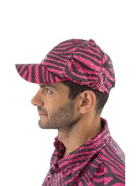 SCHIRMMÜTZE TIGER ROSA PAILLETTEN Einheitsgröße
