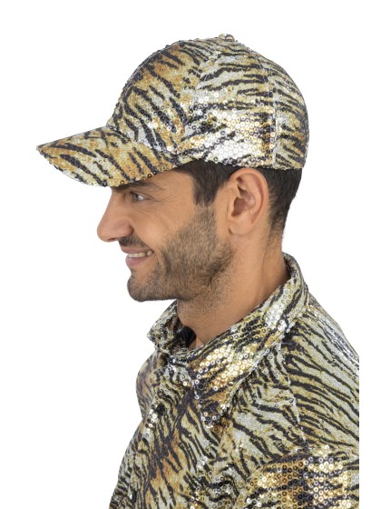CASQUETTE TIGREE OR A SEQUINS TU