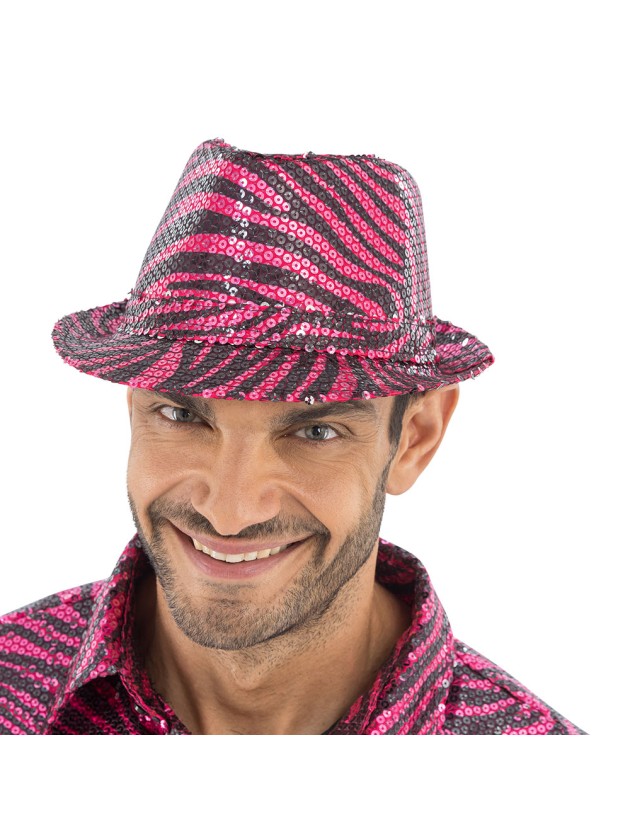 CHAPEAU TIGRE ROSE A SEQUINS TU