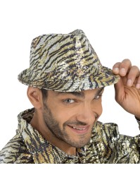 HUT TIGER GOLD PAILLETTEN Einheitsgröße