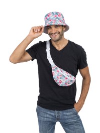 HIBISCUS HAWAIIAN BUCKET HAT ONE SIZE