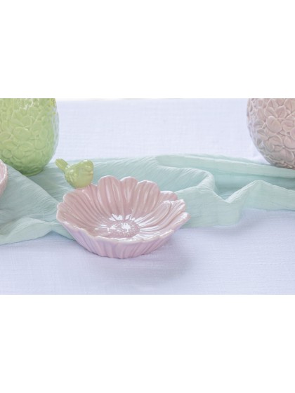 CHEMIN DE TABLE TIFFANY VERT NENUPHAR 27CM X 3M
