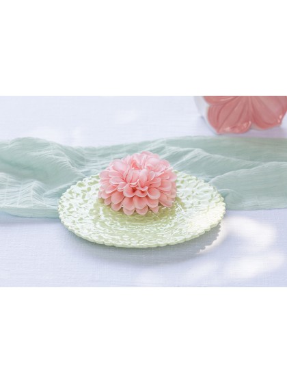 CHEMIN DE TABLE TIFFANY VERT NENUPHAR 27CM X 3M