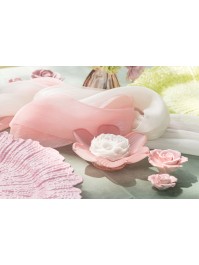 CHEMIN DE TABLE GLIMMER ROSE 28CM X 3M