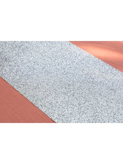 CHEMIN DE TABLE SHIMMER ARGENT 28CM X 3M