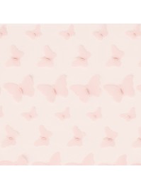 CHEMIN DE TABLE BRODE BUTTERFLY ROSE 25CM X 3M