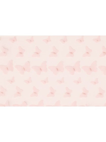 CHEMIN DE TABLE BRODE BUTTERFLY ROSE 25CM X 3M