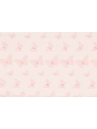 CHEMIN DE TABLE BRODE BUTTERFLY ROSE 25CM X 3M