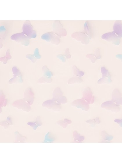 CHEMIN DE TABLE BRODE BUTTERFLY PARME 25CM X 3M