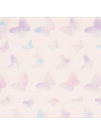 CHEMIN DE TABLE BRODE BUTTERFLY PARME 25CM X 3M
