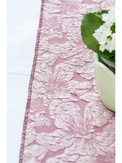 TISCHLÄUFER JACQUARD BLUME AUS LYS PARMA 28CM X 3M