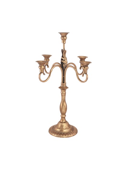 METAL MAJESTIC CANDLEHOLDER 5 BRANCHES DIA 39CM X 59CM
