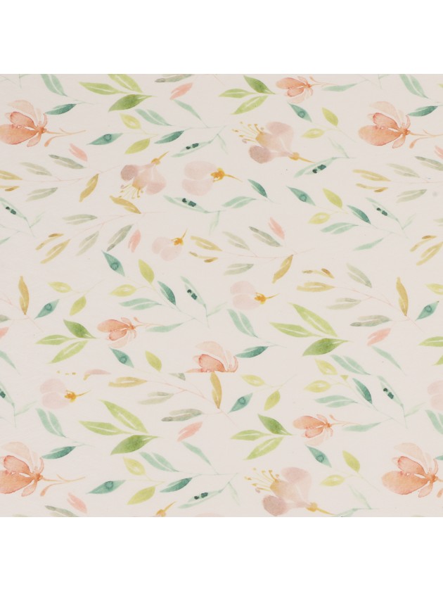 CHEMIN DE TABLE FLORAL EFFET SATINE 28CM X 3M