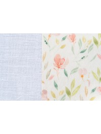 CHEMIN DE TABLE FLORAL EFFET SATINE 28CM X 3M