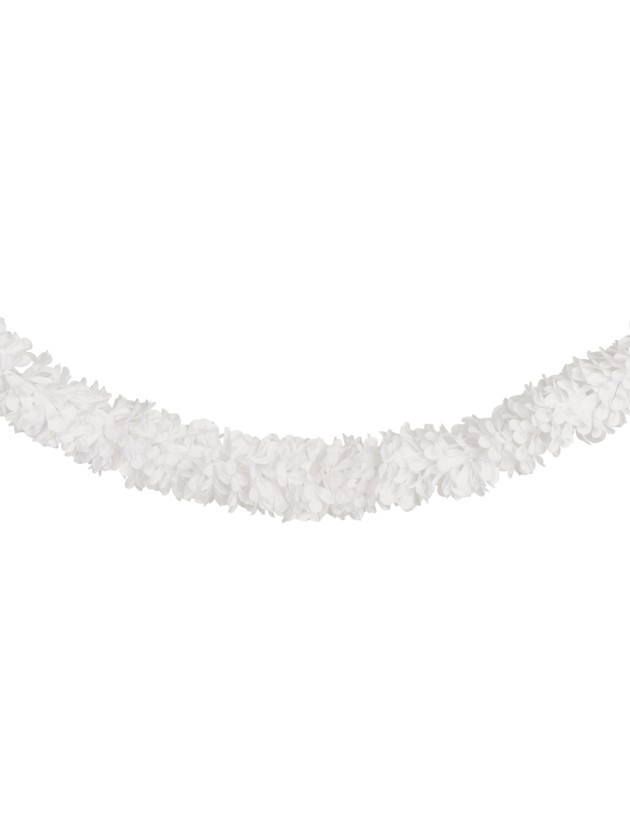 WHITE FLOWERS GARLAND DIA 9CM X 220CM