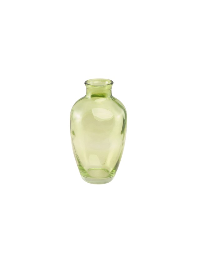 VASE GLAS HERA GRÜN MATCHA 7CM X 7CM X 12.5CM