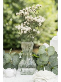 CLEAR ALIZA GLASS VASE 9CM X 9CM X 14.5CM
