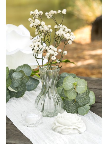 CLEAR ALIZA GLASS VASE 9CM X 9CM X 14.5CM
