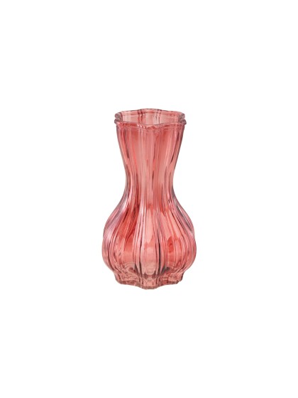 VASE VERRE ALIZA ROSE BLUSH 9CM X 9CM X 14.5CM