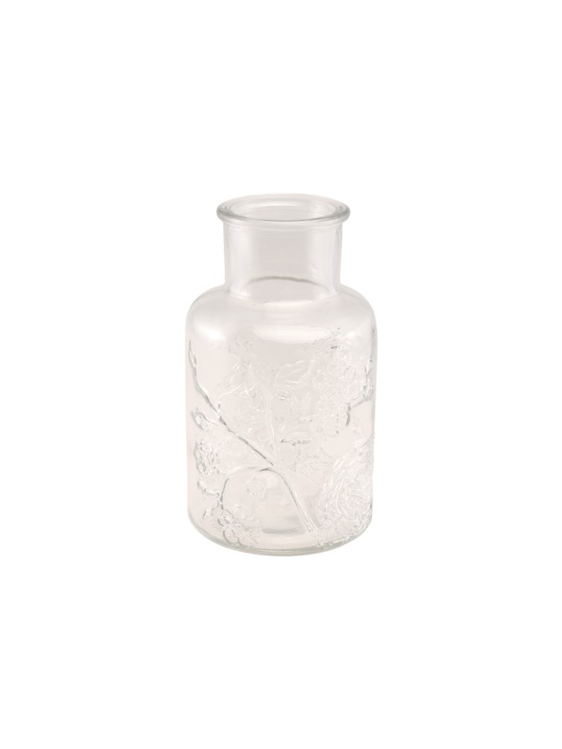 VASE GLAS GARDEN ROSA TRANSPARENT DIA 8.5CM X 15.5CM