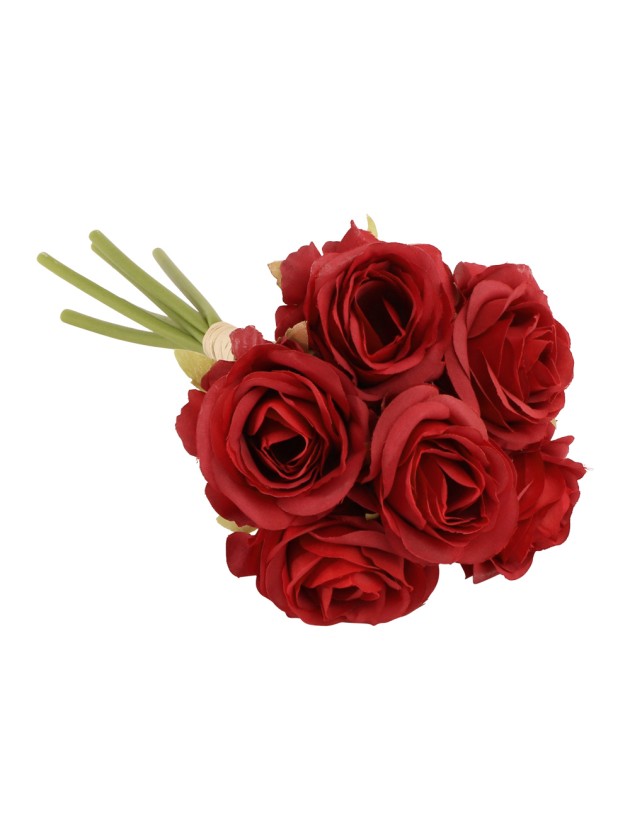 BUNCH OF 6 RED ROSES DIA 12CM X 23CM