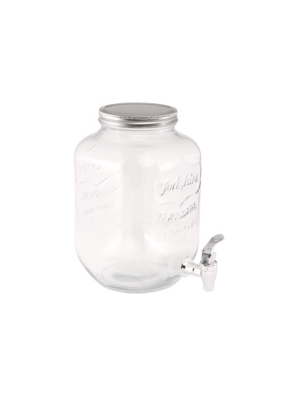 4L GLASS DISPENSER 15.5CM X 15.5CM X 27CM