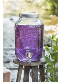 LIMONADIER EN VERRE 4L 15.5CM X 15.5CM X 27CM