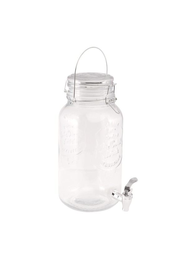 LIMONADIER EN VERRE 3.8L 15.3CM X 15.3CM X 31.5CM