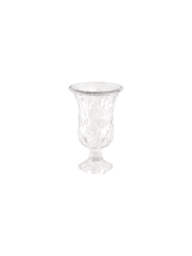 VASE GLAS VENISE TRANSPARENT 12CM X 12CM X 19CM