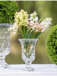 VASE GLAS VENISE TRANSPARENT 12CM X 12CM X 19CM