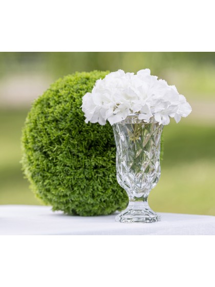 VASE GLAS VENISE TRANSPARENT 12CM X 12CM X 19CM