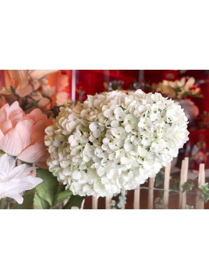 WHITE GIANT HYDRANGEA ON STEM DIA 35CM X 150CM