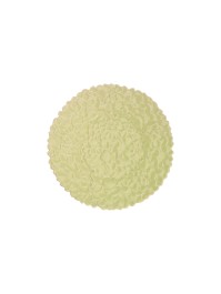 FAIRY POND EMBOSSED GREEN FLOWER CERAMIC PLATE DIA 20CM