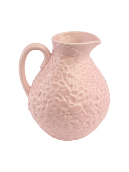 FAIRY POND EMBOSSED PINK FLOWER CERAMIC VASE 15.6CM X 14CM X 18.5CM