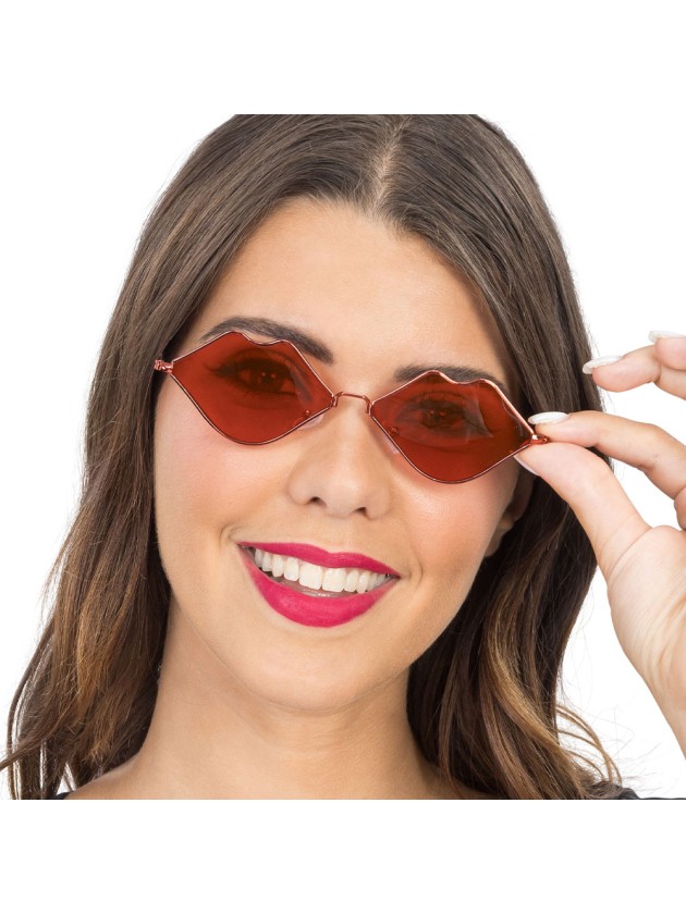 RED LIPS GLASSES 14.5CM X 14CM X 4CM