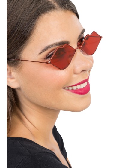 RED LIPS GLASSES 14.5CM X 14CM X 4CM