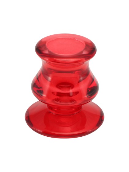 RED TAPER CANDLE HOLDER ROME DIA 5.5CM X 5.5CM