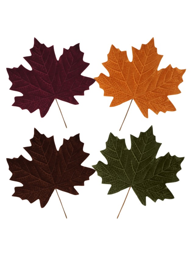 BLATT D’ERABLE SAMT 4 SORT. 34CM X 37CM X 0.4CM