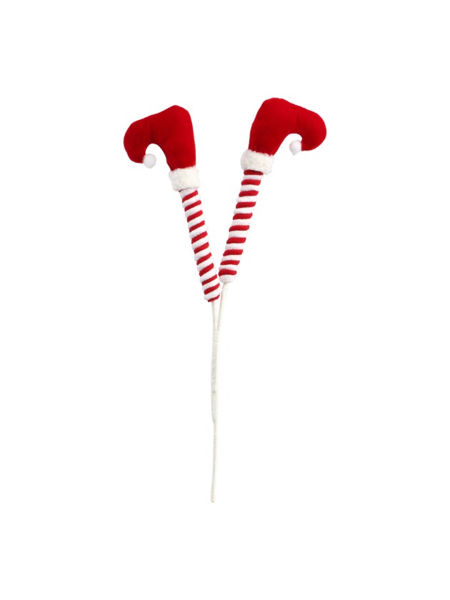 CANDY STRIPES ELF’S LEG TWIG 24CM X 2.5CM X 40CM