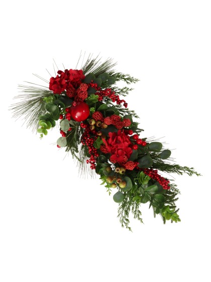 HANGING OR TABLE CENTER RED BERRIES 70CM X 40CM X 14CM