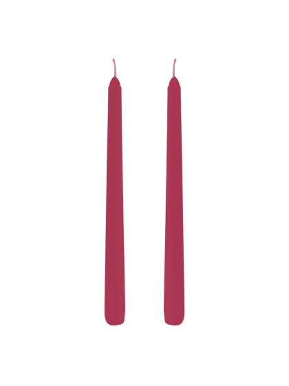 SET 2 RASPBERRY TAPER CANDLES DIA 2.2CM X 25CM