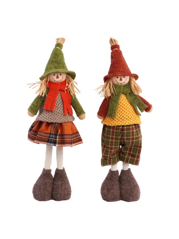 EPOUVANTAIL WILLOW DEBOUT 2 ASSORTIS 12CM X 8CM X 40CM